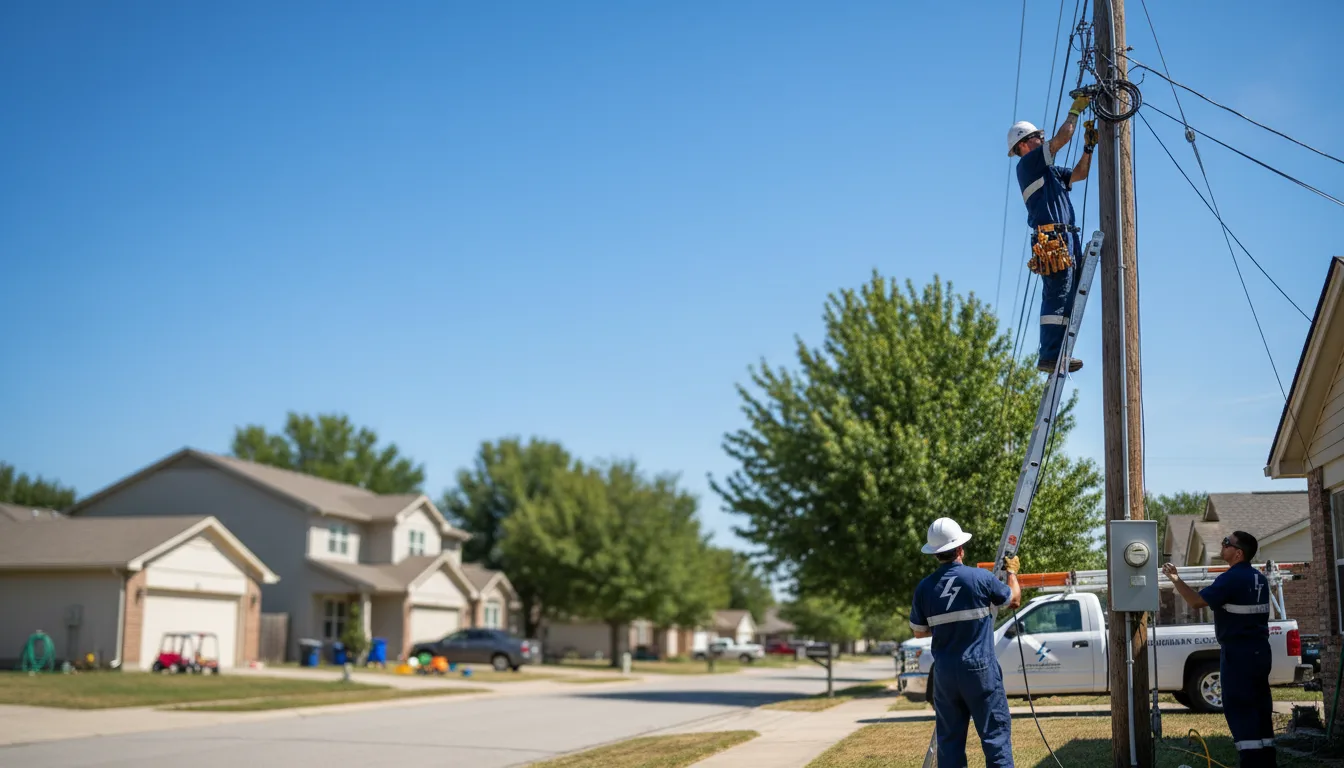Residential electrician providing installation services in Grantville, GA